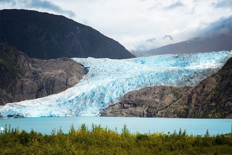 Mendenhall Glacier in Juneau, Alaska
