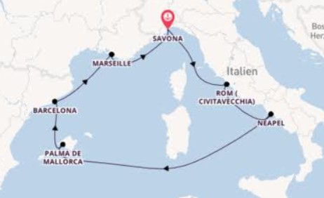 Costa Firenze Itinerary