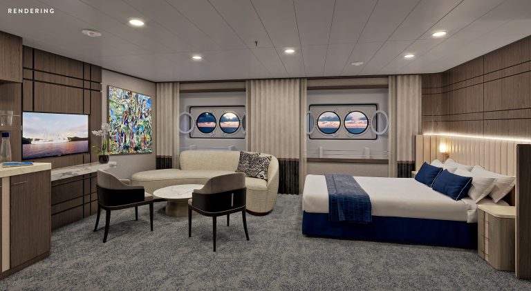 Windstar Cruises Stateroom Rendering
