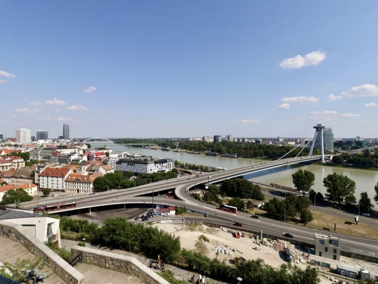 Bratislava city view from the castle