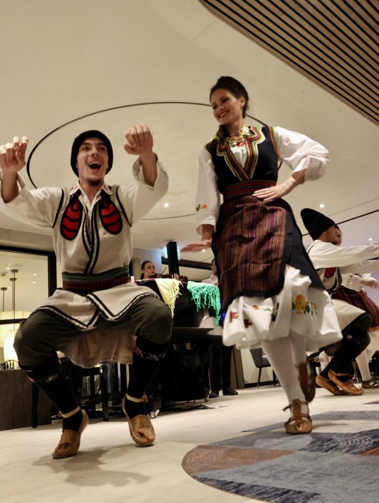 Serbian folklore show aboard