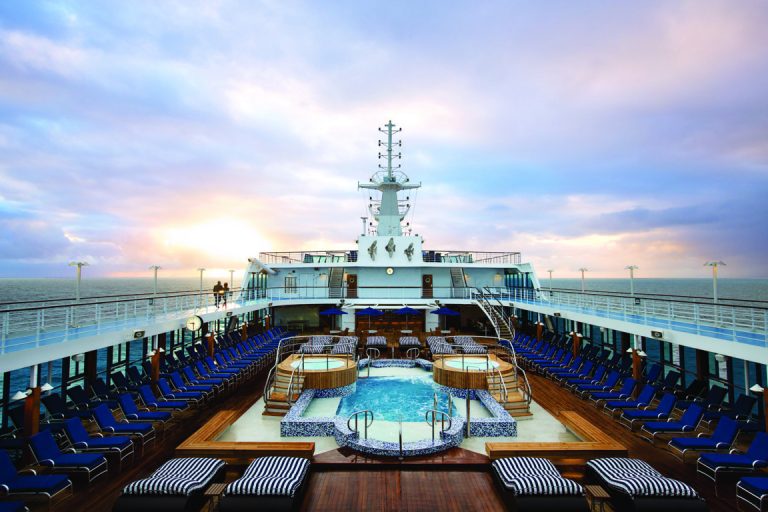 OC Pool Deck Sunset_credit to Oceania Cruises