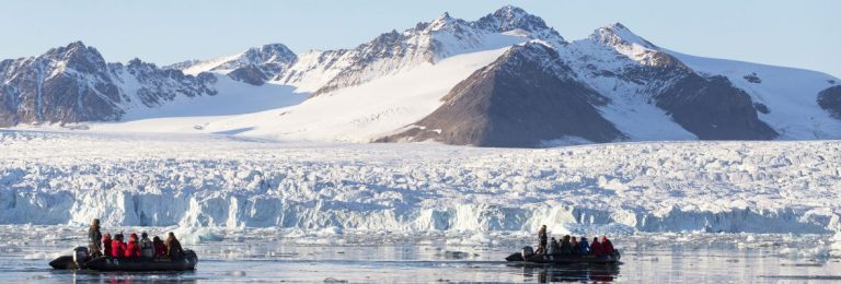 Zodiac cruising in Greenland