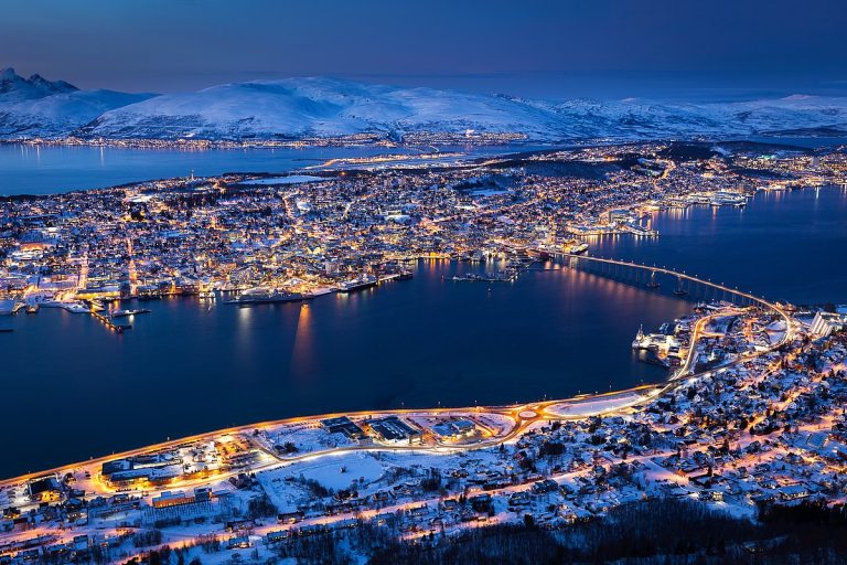 12. Tromso night view, Norway