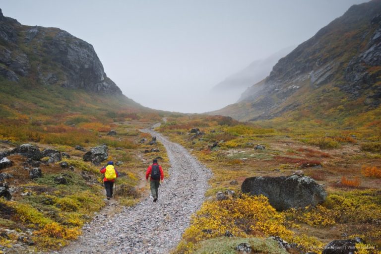 hikers in valley near narsarsuaq (c) david buchmann-visit greenland
