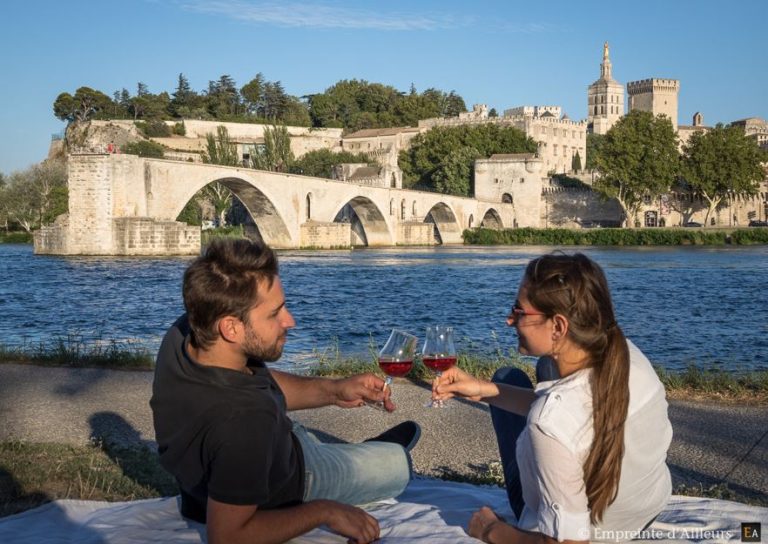 Avignon_relaxing with wine and view
