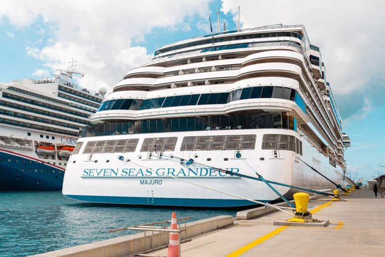 Seven Seas Grandeur docked at Nassau Cruise Port on Wednesday Dcember 10 2025