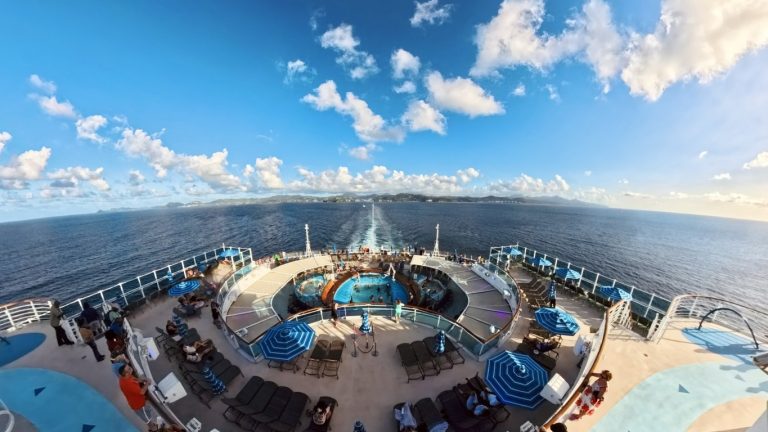 rounded stern design Carnival Venezai - Sailaway Castries