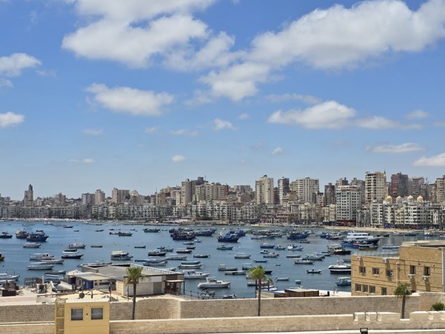 The beautiful Bay of Alexandria, Egypt The beautiful Bay of Alexandria, Egypt